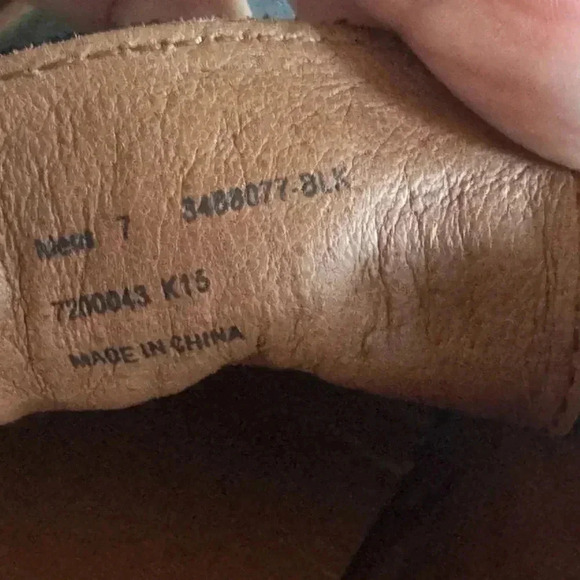 Frye Men’s Black  Leather Lace Up Oxford Flats
Shoes Size 7 - Picture 11 of 11